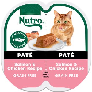 Nutro Perfect Portions Grain-Free Salmon & Chicken Soft Pate Wet Cat Food, 2.6-oz, case of 24