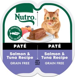 Nutro Perfect Portions Grain-Free Salmon & Tuna Soft Pate Wet Cat Food, 2.6-oz, case of 24 twin-packs