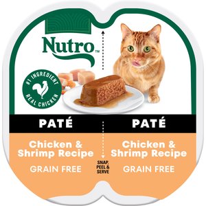 Nutro Perfect Portions Grain-Free Chicken & Shrimp Soft Pate Wet Cat Food, 2.6-oz, case of 24 twin-packs
