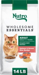 Nutro Wholesome Essentials Salmon & Brown Rice Recipe Dry Cat Food, 14-lb bag
