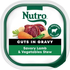 Nutro Grain-Free Savory Lamb & Vegetables Stew Cuts in Gravy Adult Wet Dog Food, 3.5-oz, case of 24