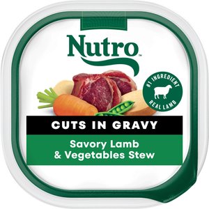 Nutro Grain-Free Savory Lamb & Vegetables Stew Cuts in Gravy Adult Wet Dog Food, 3.5-oz, case of 24
