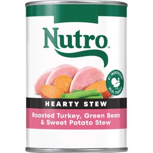 Nutro Hearty Stew Turkey, Sweet Potato & Green Bean Cuts in Gravy Adult Canned Wet Dog Food, 12.5-oz, case of 12