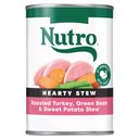 Nutro Hearty Stew Turkey, Sweet Potato & Green Bean Cuts in Gravy Adult Canned Wet Dog Food, 12.5-oz, case of 12