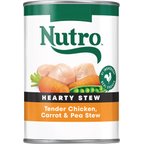 Nutro Hearty Stew Tender Chicken, Carrot & Pea Stew Grain-Free Canned Adult Wet Dog Food, 12.5-oz, case of 12