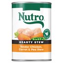 Nutro Hearty Stew Tender Chicken, Carrot & Pea Stew Grain-Free Canned Adult Wet Dog Food, 12.5-oz, case of 12