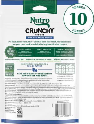 Show full view: Nutro Crunchy with Real Mixed Berries Dog Treats, 10-oz bag slide 3 of 11