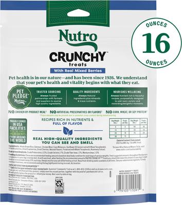 Show full view: Nutro Crunchy with Real Mixed Berries Dog Treats, 16-oz bag slide 3 of 11
