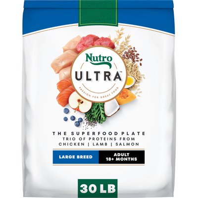 Nutro Nutro Ultra Adult Large Breed High Protein Trio of Proteins Chicken, Lamb & Salmon Dry Dog Food, 30-lb bag