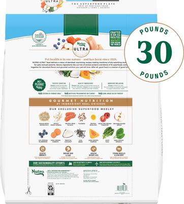 Show full view: Nutro Ultra Adult Weight Management Chicken, Lamb & Salmon Recipe Dry Dog Food, 30-lb bag slide 3 of 11