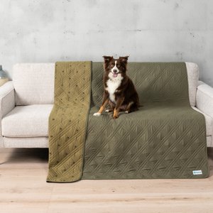 PetAmi Waterproof Non-Skid Back Furniture Protector Cover, Olive Green, 68 x 82-in