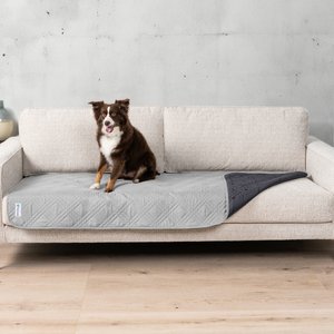 PetAmi Waterproof Non-Skid Back Furniture Protector Cover, Light Grey, 30 x 70-in