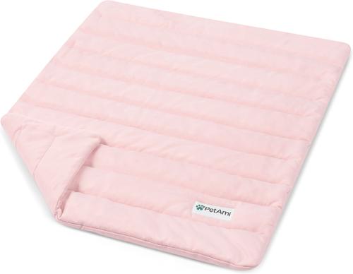 Show full view: PetAmi Indoor Premium Q-MAX Cold Sofa Couch Cover Dog & Cat Cooling Mat, Pink, Small slide 9 of 9