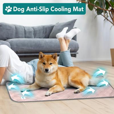 Show full view: PetAmi Indoor Premium Waterproof Q-MAX Dog & Cat Cooling Mat Blanket, Pink, Large slide 4 of 7