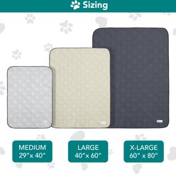 PetAmi Indoor Premium Waterproof Q-MAX Dog & Cat Cooling Mat Blanket, Beige, Medium slide 2 of 7