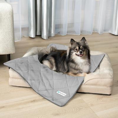 Show full view: PetAmi Soft Cooling Cat & Dog Blanket, Light Grey, Small slide 3 of 12