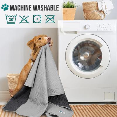 Show full view: PetAmi Waterproof Non-Skid Back Furniture Protector Cover, Light Grey, 52 x 82-in slide 7 of 9