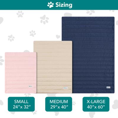 Show full view: PetAmi Indoor Premium Q-MAX Cold Sofa Couch Cover Dog & Cat Cooling Mat, Navy/Dusty Blue, Large slide 7 of 8