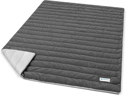 Show full view: PetAmi Indoor Premium Q-MAX Cold Sofa Couch Cover Dog & Cat Cooling Mat, Gray/Light Grey, Large slide 9 of 9