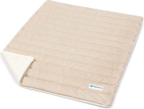 Show full view: PetAmi Indoor Premium Q-MAX Cold Sofa Couch Cover Dog & Cat Cooling Mat, Taupe/Beige, Medium slide 8 of 8