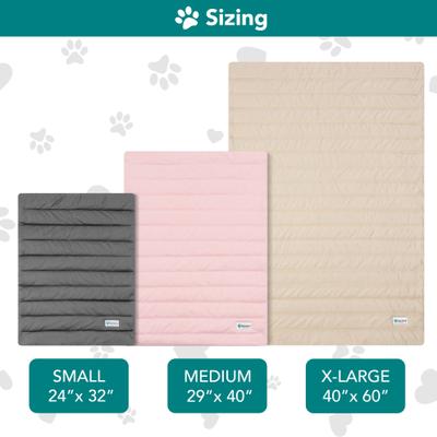 Show full view: PetAmi Indoor Premium Q-MAX Cold Sofa Couch Cover Dog & Cat Cooling Mat, Gray/Light Grey, Small slide 6 of 8