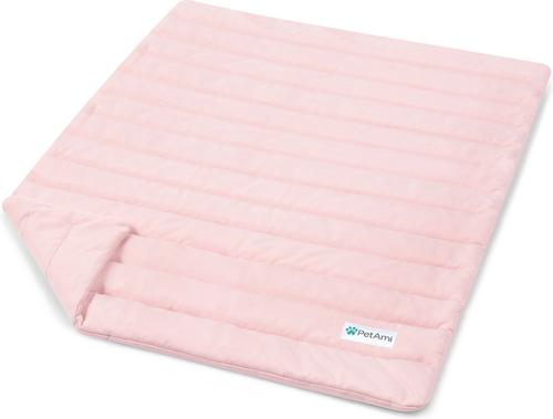 Show full view: PetAmi Indoor Premium Q-MAX Cold Sofa Couch Cover Dog & Cat Cooling Mat, Pink, Medium slide 8 of 8