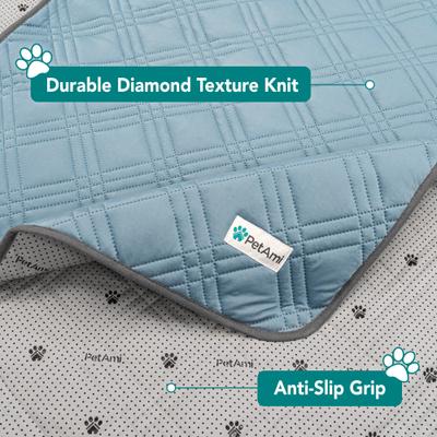 Show full view: PetAmi Indoor Premium Waterproof Q-MAX Dog & Cat Cooling Mat Blanket, Light Blue, Medium slide 3 of 7