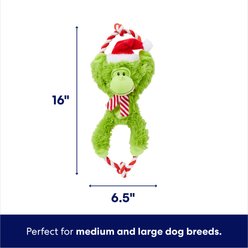 Frisco Holiday Plush with Rope Squeaky Dog Toy, Monkey, Medium/Large slide 2 of 6