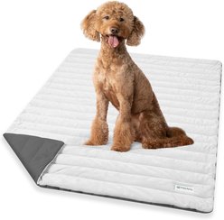 PetAmi Indoor Premium Q-MAX Cold Sofa Couch Cover Dog & Cat Cooling Mat, Gray/Light Grey, Large