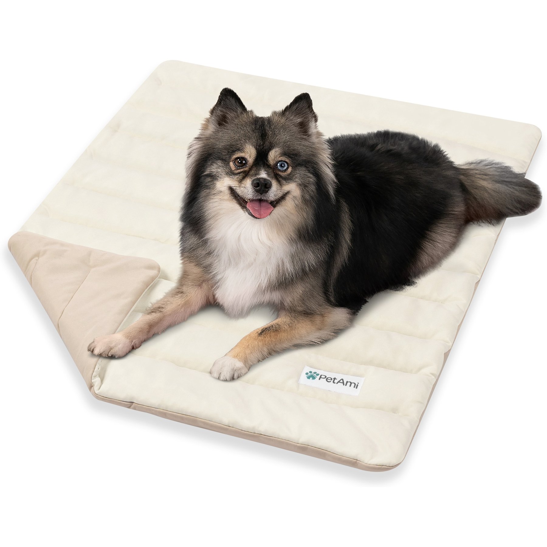 PetAmi Indoor Premium Q-MAX Cold Sofa Couch Cover Dog & Cat Cooling Mat, Taupe/Beige, Small