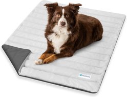 PetAmi Indoor Premium Q-MAX Cold Sofa Couch Cover Dog & Cat Cooling Mat, Gray/Light Grey, Medium