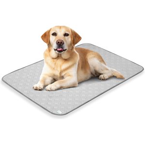 PetAmi Indoor Premium Waterproof Q-MAX Dog & Cat Cooling Mat Blanket, Light Grey, Large