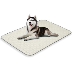 PetAmi Indoor Premium Waterproof Q-MAX Dog & Cat Cooling Mat Blanket, Beige, X-Large