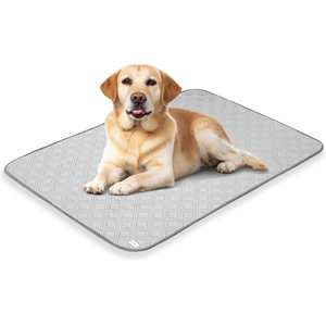 PetAmi Indoor Premium Waterproof Q-MAX Dog & Cat Cooling Mat Blanket, Light Grey, X-Large