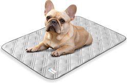 PetAmi Indoor Premium Waterproof Q-MAX Dog & Cat Cooling Mat Blanket, Light Grey, Medium