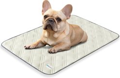 PetAmi Indoor Premium Waterproof Q-MAX Dog & Cat Cooling Mat Blanket, Beige, Medium