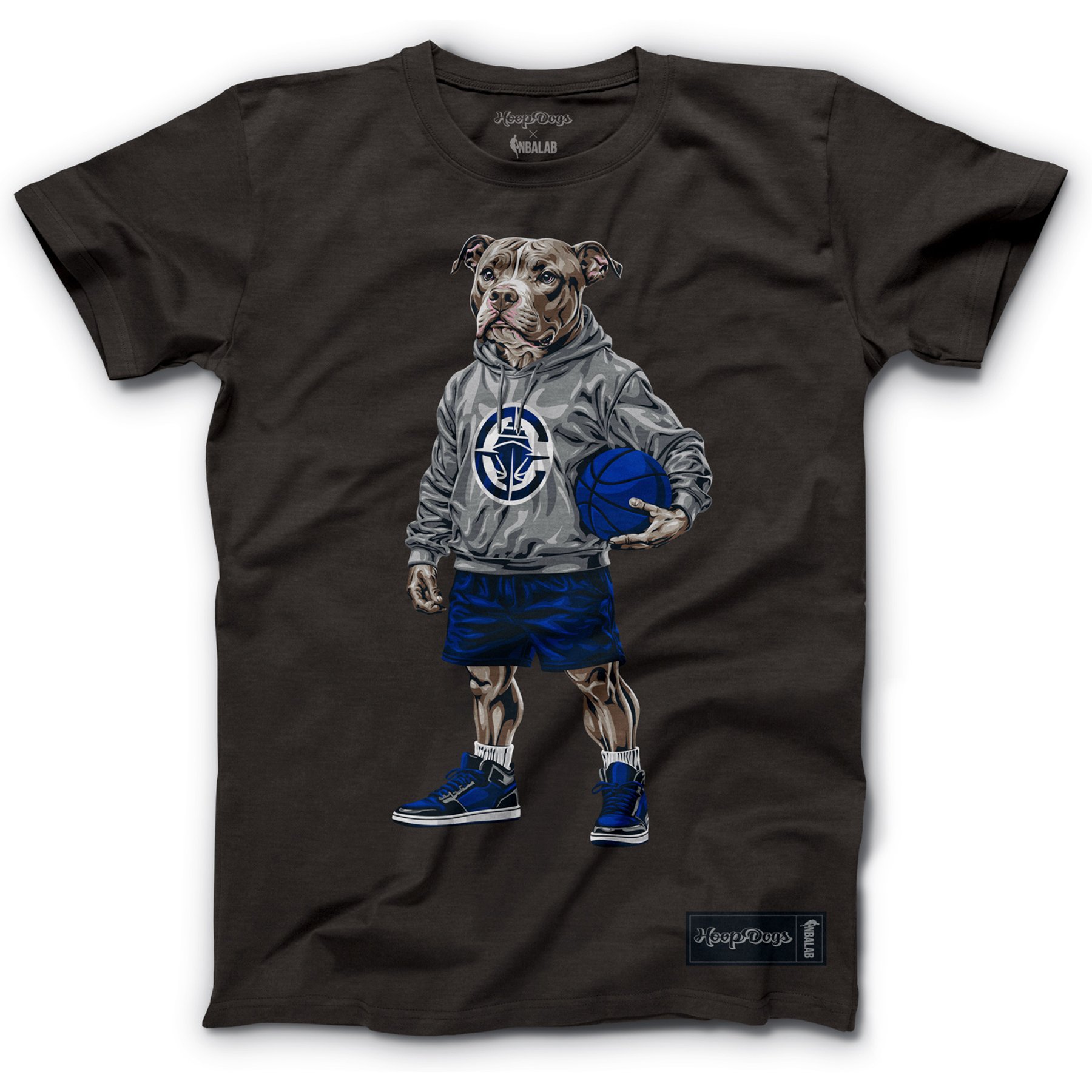 Hoop Dogs NBA Pit Bull T-Shirt, Los Angeles Clippers, X-Large