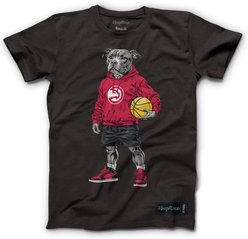 Hoop Dogs NBA Pit Bull T-Shirt, Atlanta Hawks, Small slide 1 of 3