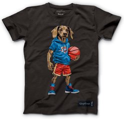 Hoop Dogs NBA Dachshund T-Shirt, Oklahoma City Thunder, XX-Large