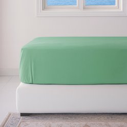 BedVoyage Luxury 100% Viscose from Bamboo Fitted Sheet, Seaglass, Queen