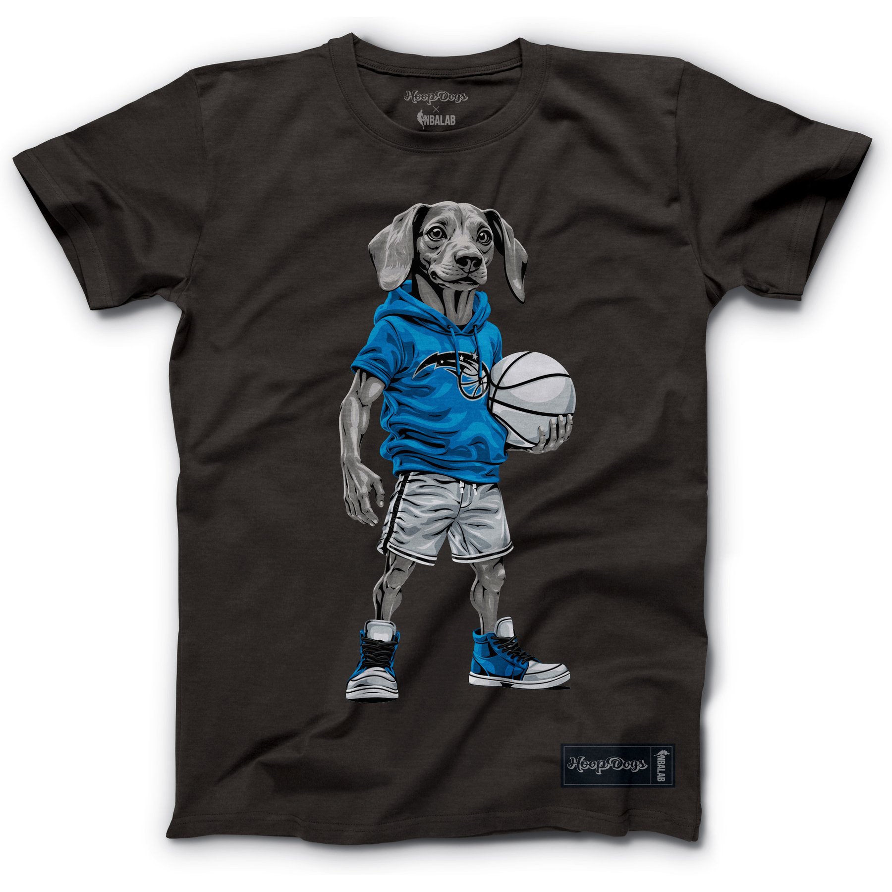 Hoop Dogs NBA Dachshund T-Shirt, Orlando Magic, XX-Large