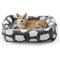 Show in main carousel: JOEJOY Jacquard Cloud Square Dog & Cat Bed with Anti-Slip Bottom & Removable Cover, Grey, Large slide 1 of 8