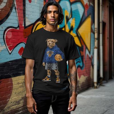 Show full view: Hoop Dogs NBA Pit Bull T-Shirt, New York Knicks, X-Large slide 3 of 3