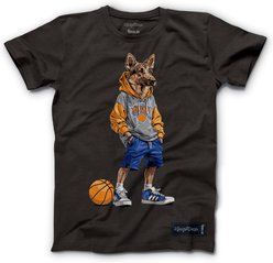 Hoop Dogs NBA German Shepherd T-Shirt, New York Knicks, Large