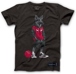 Hoop Dogs NBA German Shepherd T-Shirt, Chicago Bulls, Small