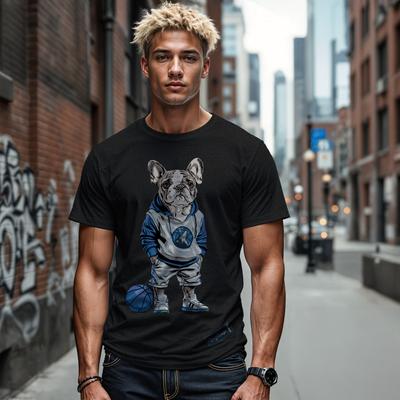 Show full view: Hoop Dogs NBA French Bulldog T-Shirt, Minnesota Timberwolves, X-Large slide 2 of 4