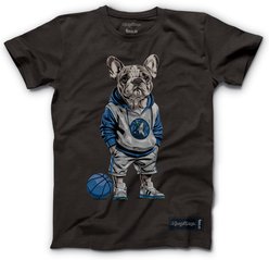 Hoop Dogs NBA French Bulldog T-Shirt, Minnesota Timberwolves, X-Large