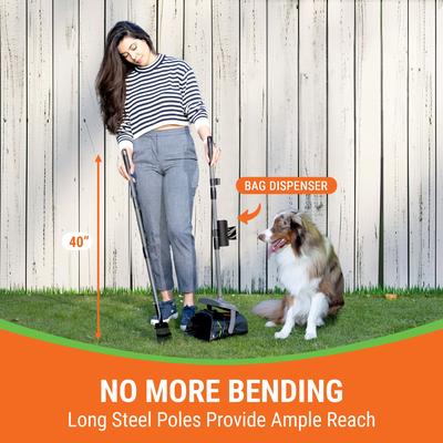 Show full view: Pupzle Dog Pooper Scooper with Bag Attachment, Lavender Scented, Grey, 25 Refill bags slide 2 of 11