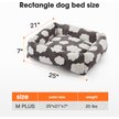 Show in main carousel: JOEJOY Jacquard Cloud Square Dog & Cat Bed with Anti-Slip Bottom & Removable Cover, Grey, Medium slide 7 of 7