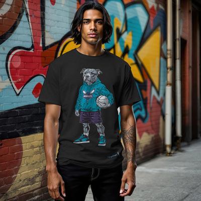 Show full view: Hoop Dogs NBA Pit Bull T-Shirt, Charlotte Hornets, XXX-Large slide 3 of 3